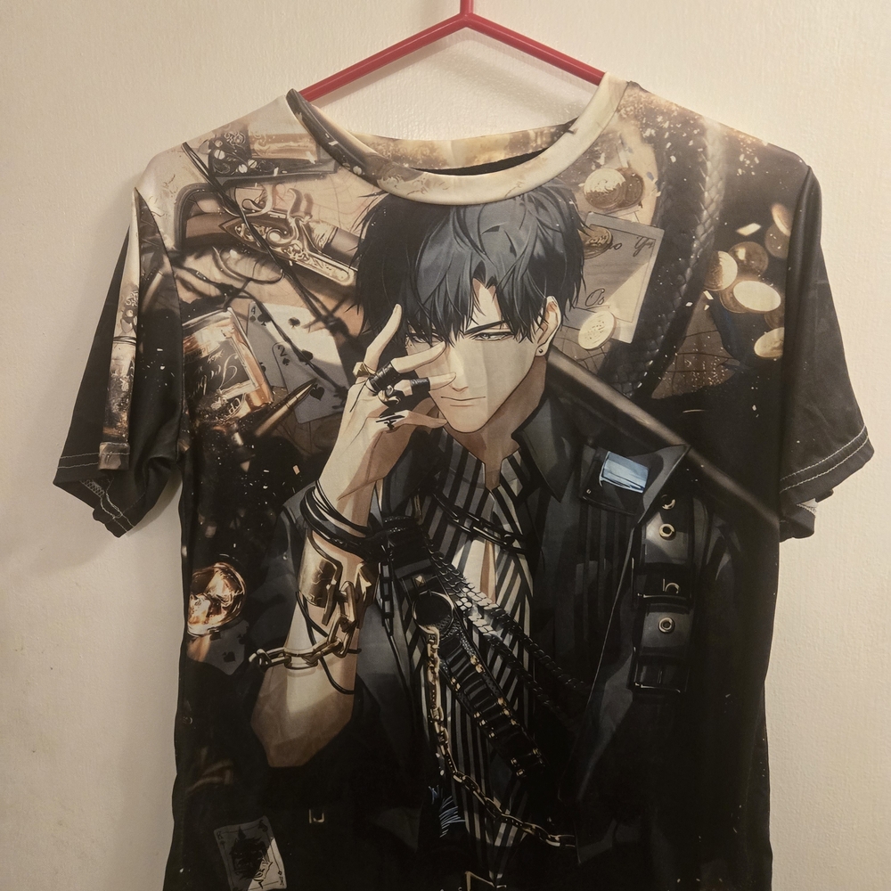 Graphic T-Shirt with Anime Design Looks like Size S please check measurements
